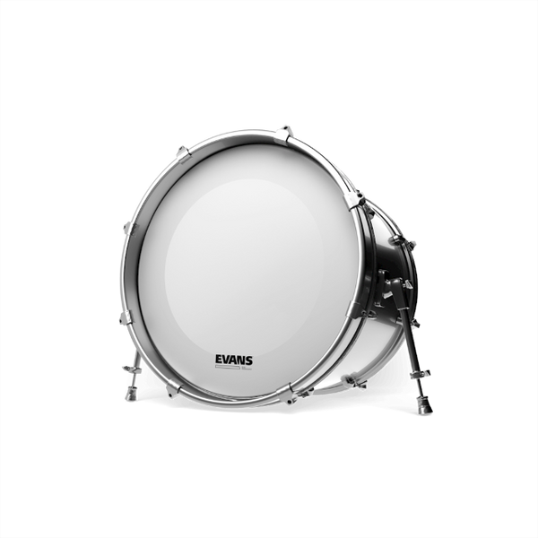 EVANS EQ3 Resonant Coated White Bass Drum Head, No Port