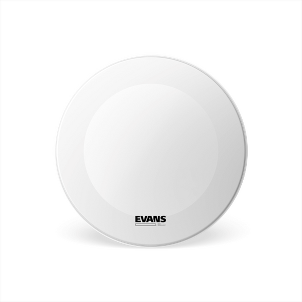 EVANS EQ3 Resonant Coated White Bass Drum Head, No Port