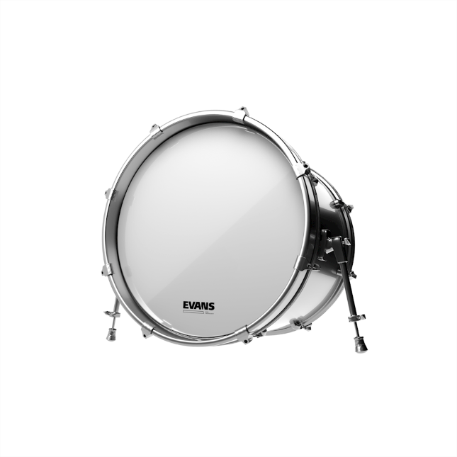 EVANS EQ3 Resonant Smooth White Bass Drum Head, No Port