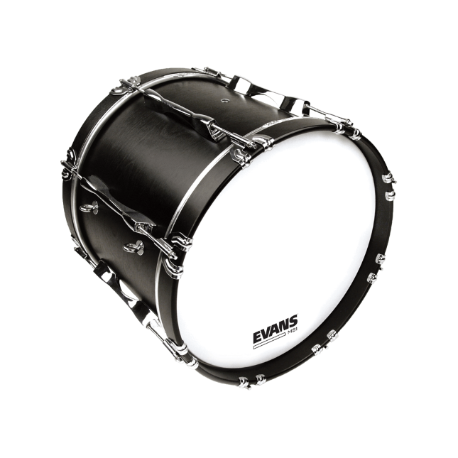 EVANS MX1™ White Marching Bass Drumheads