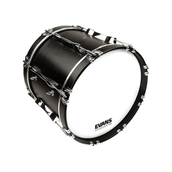 EVANS MX1™ White Marching Bass Drumheads