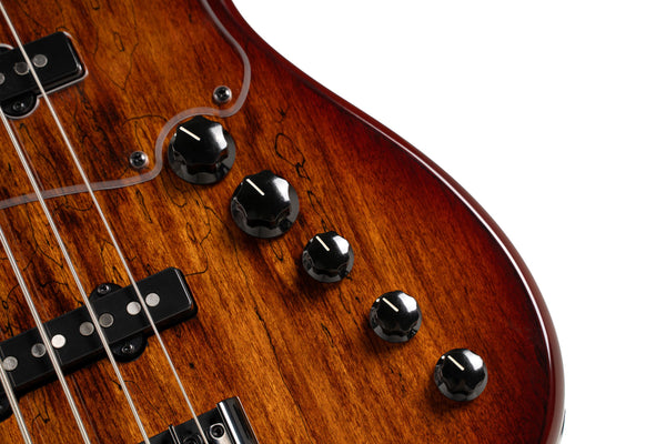 Cort GBFUSION5ABB GB Series Fusion 5 String Bass Guitar Antique Brown Burst