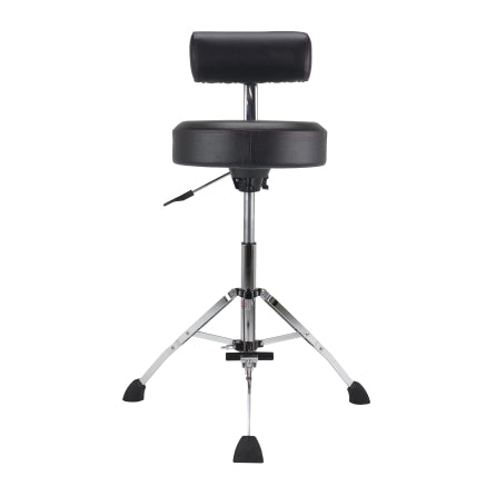 Gibraltar Tall Hydraulic 15‚Äú Round Stool with Backrest and Footrest