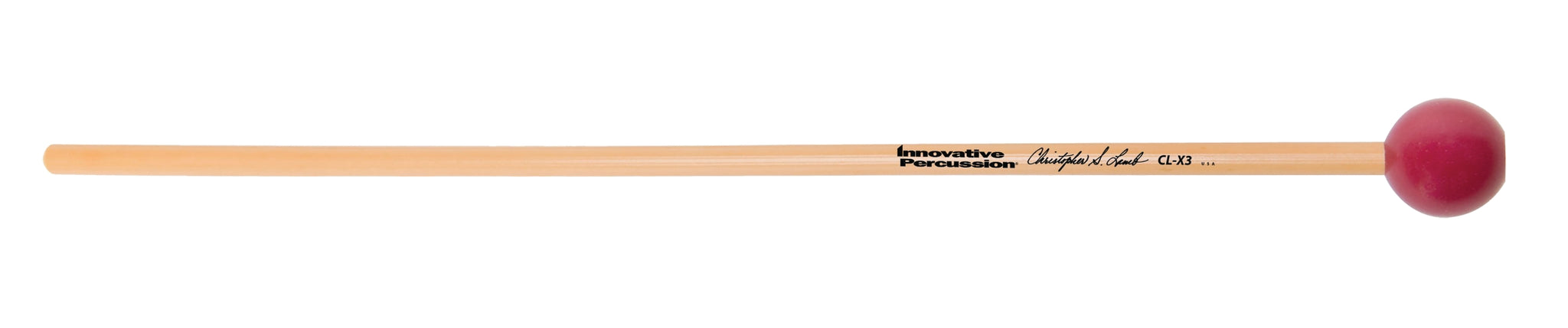 Innovative Percussion Hard Xylophone Concert Keyboard Mallets with Burgundy Head (CL-X3)