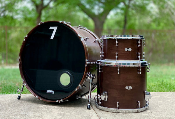 7drums "Texas Series" 3 Piece Kit | Texas Aged Rustic Stain | Brent Riedel Series