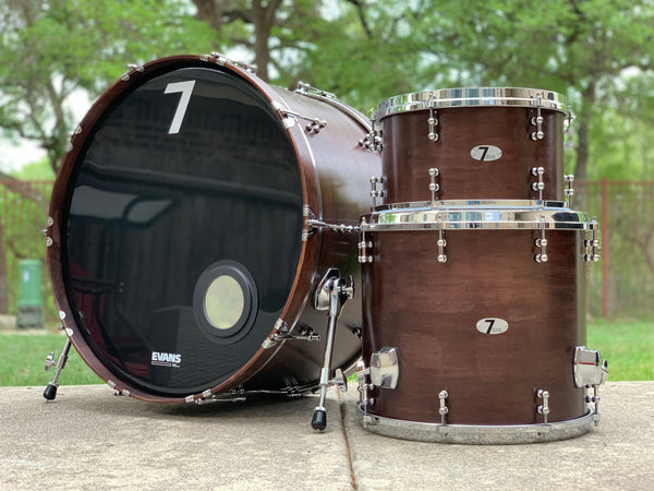 7drums "Texas Series" 3 Piece Kit | Texas Aged Rustic Stain | Brent Riedel Series