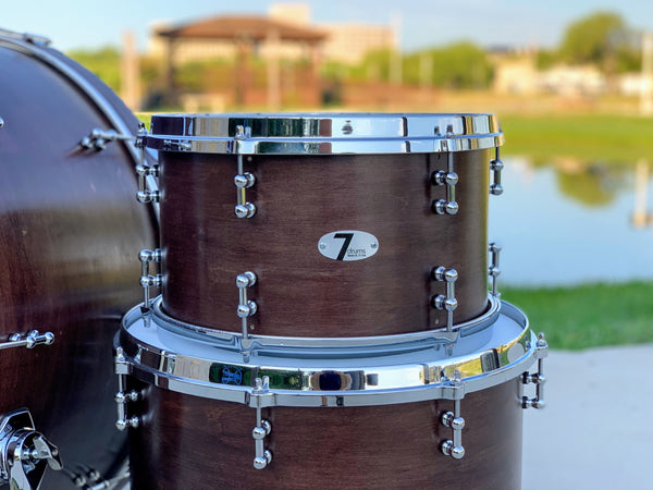 7drums "Texas Series" 3 Piece Kit | Texas Aged Rustic Stain | Chrome