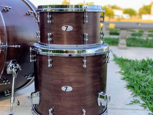 7drums "Texas Series" 3 Piece Kit | Texas Aged Rustic Stain | Chrome
