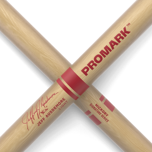 Promark Jeff Ausdemore Light Hickory Marching Drumstick, Wood Tip