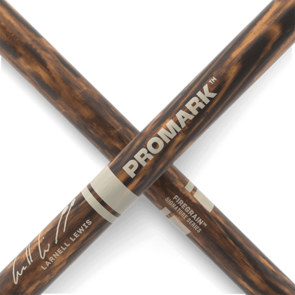 Promark Larnell Lewis Signature FireGrain Hickory Drumstick, Wood Tip