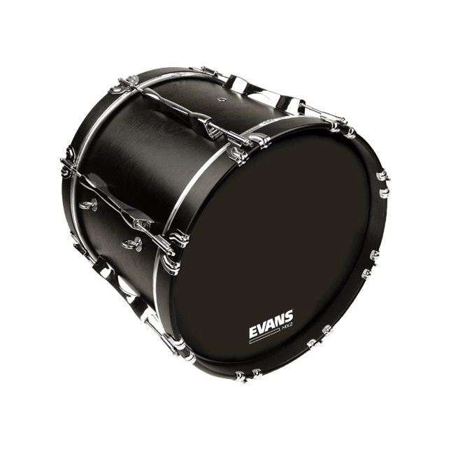 EVANS MX2™ Black Marching Bass Drumheads