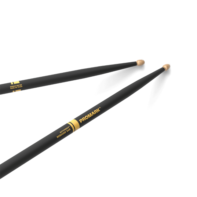 Promark Rebound 5AB ActiveGrip Hickory Drumstick, Acorn Wood Tip