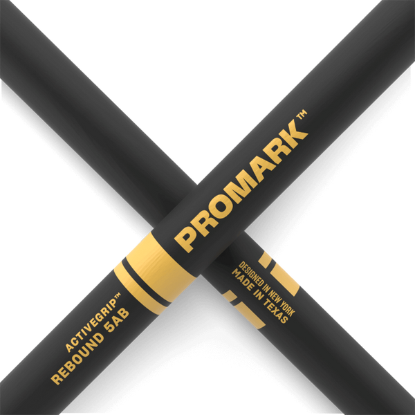 Promark Rebound 5AB ActiveGrip Hickory Drumstick, Acorn Wood Tip