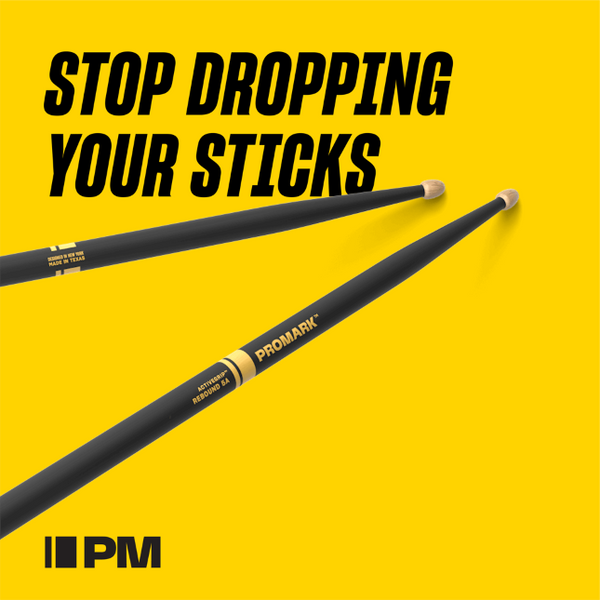 Promark Rebound 5AB ActiveGrip Hickory Drumstick, Acorn Wood Tip