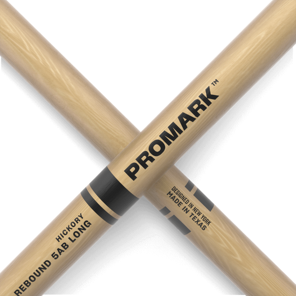 Promark Rebound 5AB Long Hickory Drumstick, Acorn Wood Tip