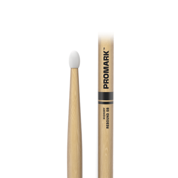 Promark Rebound 5B Hickory Drumstick, Oval Nylon Tip