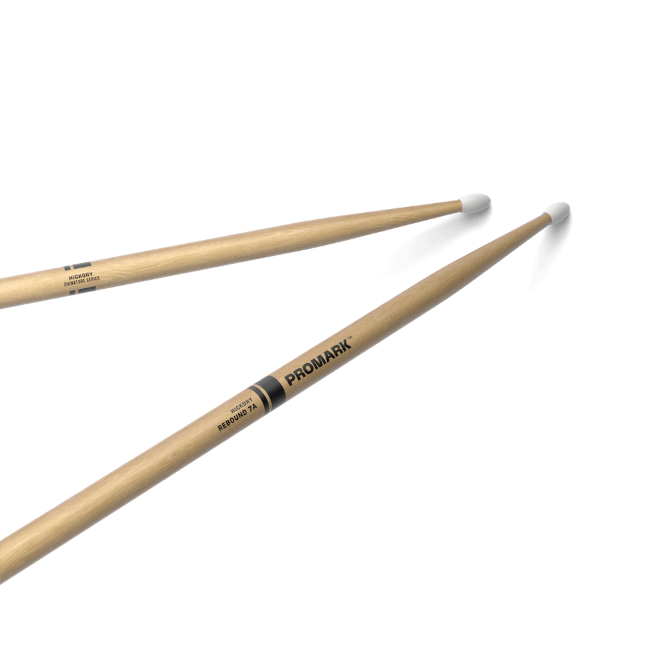 Promark Rebound 7A Hickory Drumstick, Oval Nylon Tip