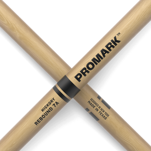 Promark Rebound 7A Hickory Drumstick, Oval Nylon Tip