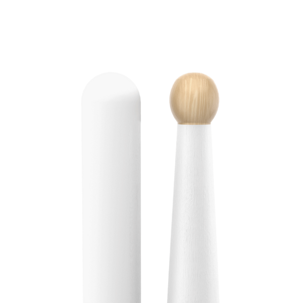 Promark Scott Johnson Painted White Hickory Marching Drumstick, Wood Tip