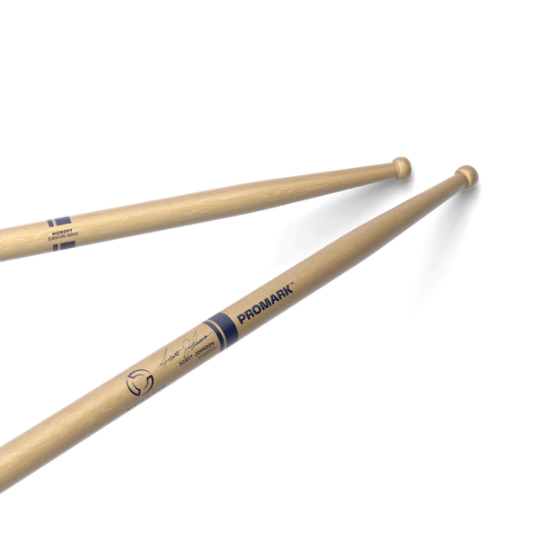 Promark Scott Johnson Scooter Hickory Marching Drumstick, Wood Tip