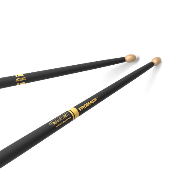 Promark Stephen Creighton 2000 ActiveGrip Maple Marching Drumstick, Wood Tip