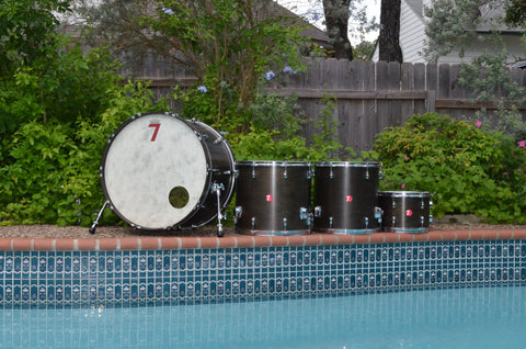 7drums "Texas Series" 4 Piece Kit | Texas Aged Ebony Stain | Beaver Tail