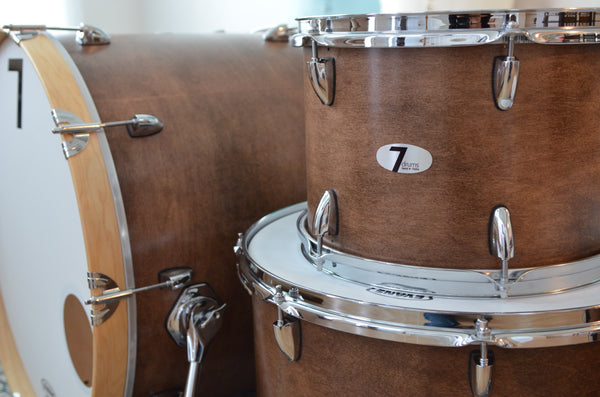 7drums "Texas Series" 4 Piece Kit | Texas Aged Rustic Stain | Die Cast Chrome