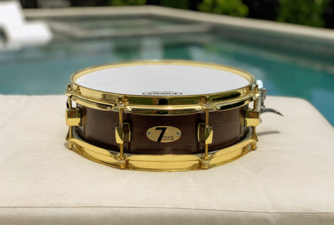 7drums Napoleon Series 3.5x12 Piccolo Snare Drum | Texas Aged Rustic Stain | Brass