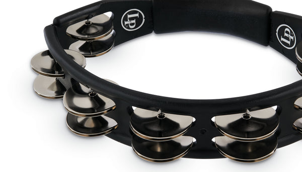 Latin Percussion LP150 Cyclops Handheld Tambourine - Black with Steel Jingles