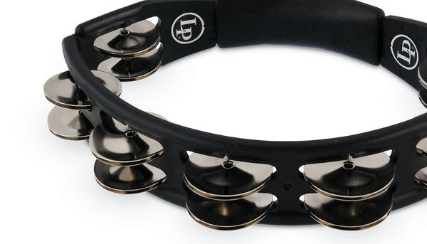 Latin Percussion LP160 Cyclops Mounted Tambourine - Black with Steel Jingles