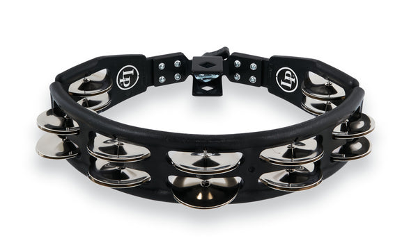 Latin Percussion LP160 Cyclops Mounted Tambourine - Black with Steel Jingles