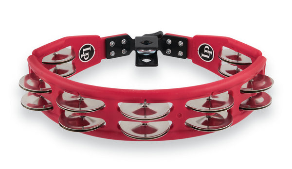 Latin Percussion LP161 Cyclops Mounted Tambourine - Red with Steel Jingles