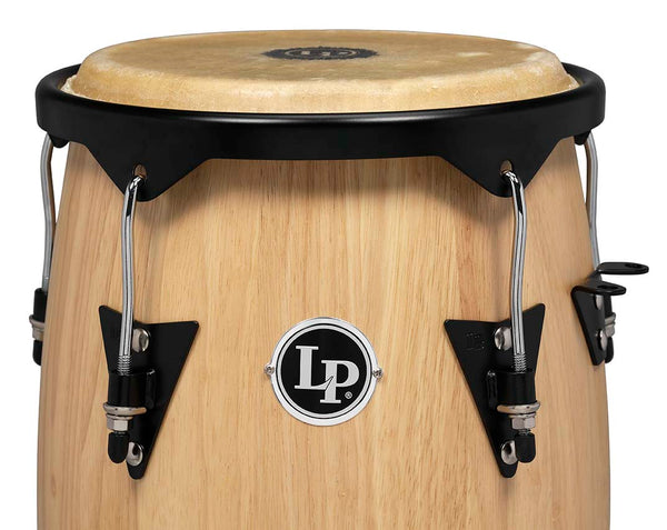 Latin Percussion LP City Series 10" and 11" Conga Set with Double Stand - Natural Gloss