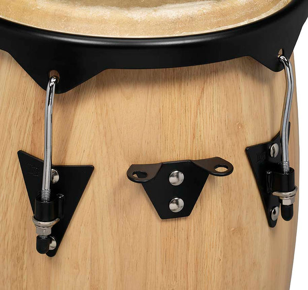 Latin Percussion LP City Series 10" and 11" Conga Set with Double Stand - Natural Gloss