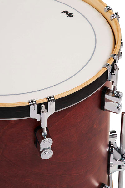 PDP PDCC1803OB Concept Classic 3-Piece Bop Drum Shell Pack, 18" Kick - Ox Blood with Ebony Hoops