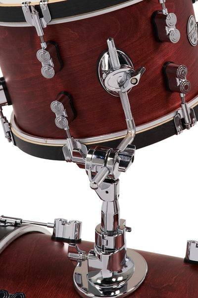 PDP PDCC1803OB Concept Classic 3-Piece Bop Drum Shell Pack, 18" Kick - Ox Blood with Ebony Hoops
