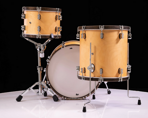 PDP PDCC2013NW Concept Maple Classic 3-piece Shell Pack with 20" Kick - Natural with Walnut Hoops