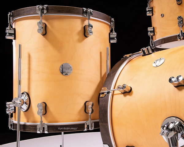 PDP PDCC2013NW Concept Maple Classic 3-piece Shell Pack with 20" Kick - Natural with Walnut Hoops