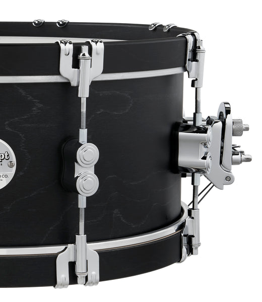 PDP PDCC6514SSEE Concept Classic Ebony Stain Snare Drum with Ebony Stain Wood Hoops, 6.5x14