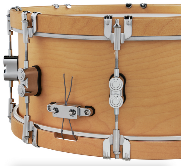 PDP PDCC6514SSNN Concept Classic Natural Stain Snare Drum with Natural Stain Wood Hoops, 6.5x14