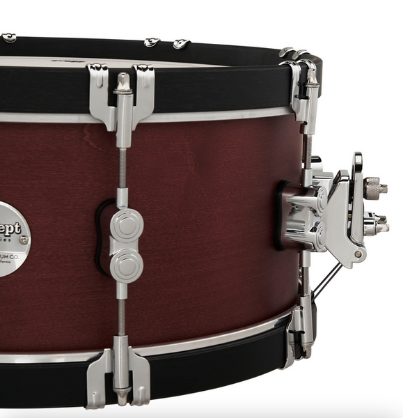 PDP PDCC6514SSOE Concept Classic Ebony Stain Snare Drum with Ebony Stain Wood Hoops, 6.5x14