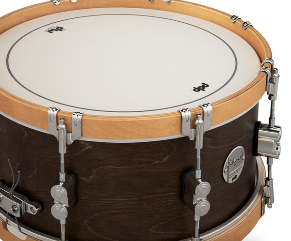 PDP PDCC6514SSWN Concept Classic Walnut Stain Snare Drum with Natural Stain Wood Hoops, 6.5x14