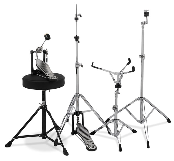 PDP PDCE2015KTEL Center Stage Electric Green Sparkle 5pc Kit, 20" Kick, Hardware, Cymbals & Throne Included