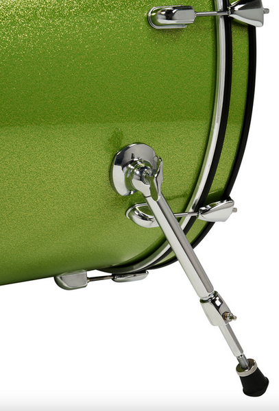 PDP PDCE2215KTEL Center Stage Electric Green Sparkle 5-Piece Kit, 22" Kick, Hardware, Cymbals & Throne Included