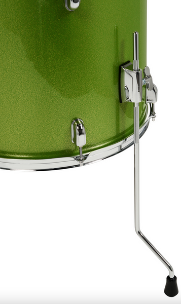 PDP PDCE2215KTEL Center Stage Electric Green Sparkle 5-Piece Kit, 22" Kick, Hardware, Cymbals & Throne Included
