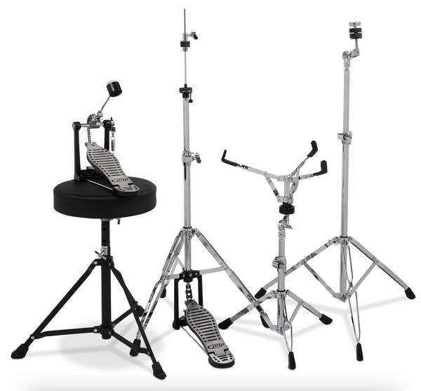 PDP PDCE2015KTIB Center Stage Iridescent Black Sparkle 5-Piece Kit, 20" Kick, Hardware, Cymbals & Throne Included