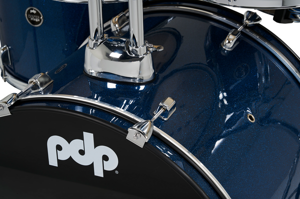 PDP PDCE2015KTRB Center Stage Royal Blue Sparkle 5-Piece Kit, 20" Kick, Hardware, Cymbals & Throne Included