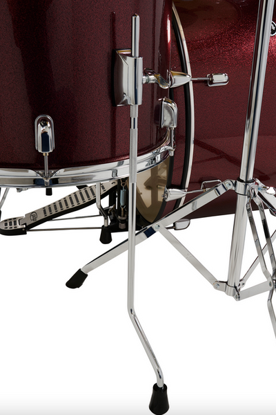 PDP PDCE2015KTRR Center Stage Ruby Red Sparkle 5-Piece Kit, 20" Kick, Hardware, Cymbals & Throne Included