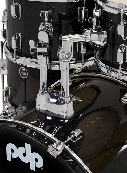 PDP PDCE2215KTIB Center Stage Iridescent Black Sparkle 5-Piece Kit, 22" Kick, Hardware, Cymbals & Throne Included