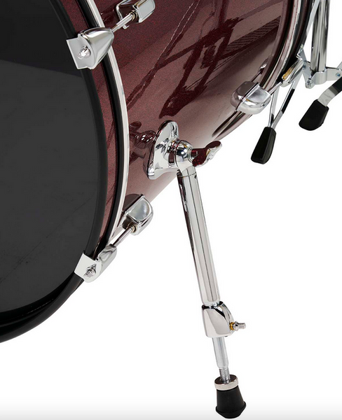 PDP PDCE2215KTRR Center Stage Ruby Red Sparkle 5-Piece Kit, 22" Kick, Hardware, Cymbals & Throne Included